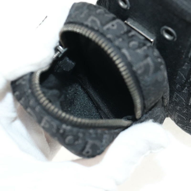 【日本直送】Christian Dior Trotter帆布街頭時尚肩背包 黑色銀色 正品 am9801V-22