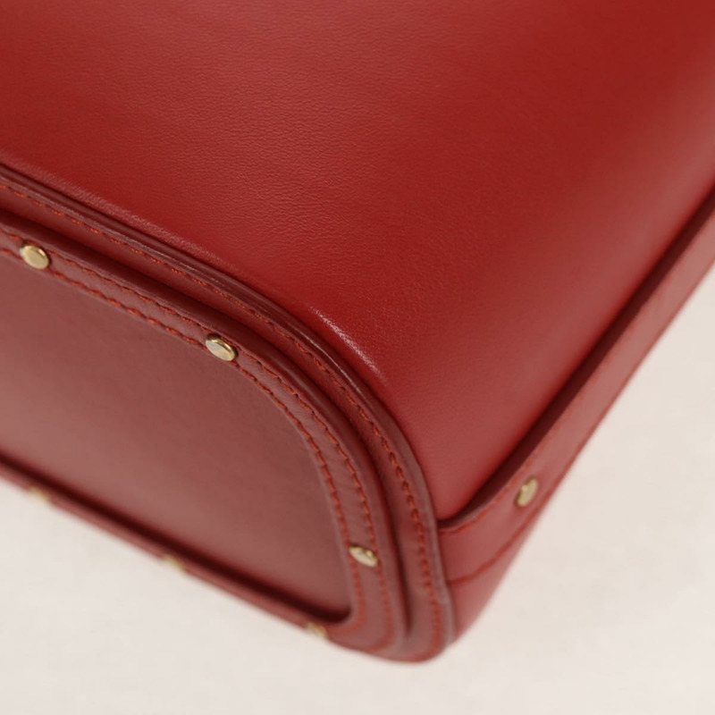 【日本直送】Chloe Mini Basket Roy 單肩包 皮革 紅色 金色 正品 BA8174M-18