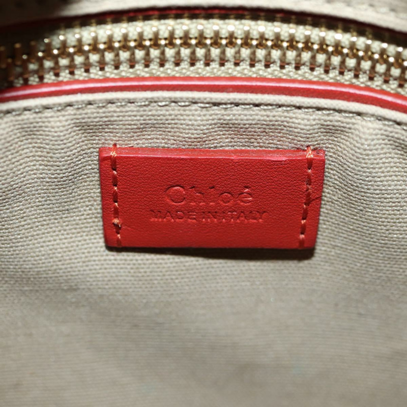 【日本直送】Chloe Mini Basket Roy 單肩包 皮革 紅色 金色 正品 BA8174M-22