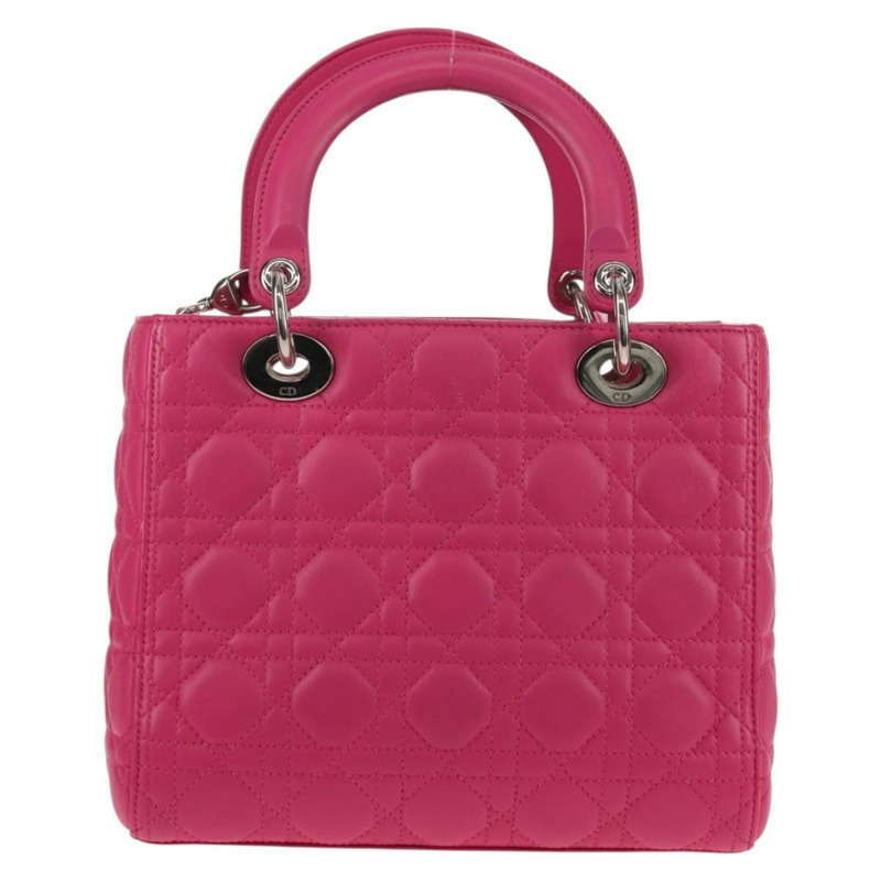 【日本直送】Christian Dior Canage Lady Dior 手提包 真皮 兩用 粉紅金配色 正品 154923SAM-1
