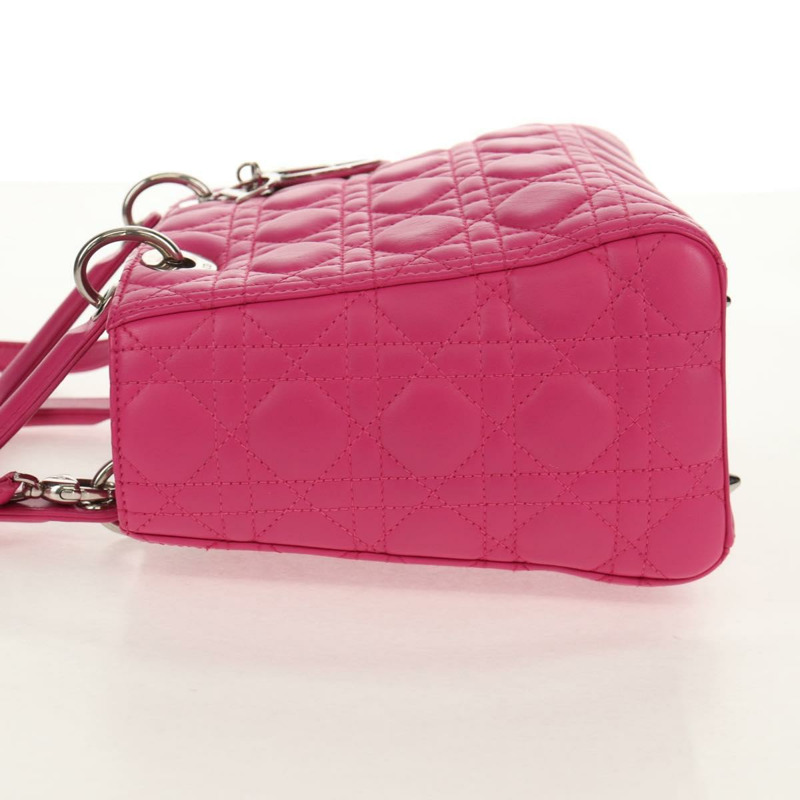 【日本直送】Christian Dior Canage Lady Dior 手提包 真皮 兩用 粉紅金配色 正品 154923SAM-2
