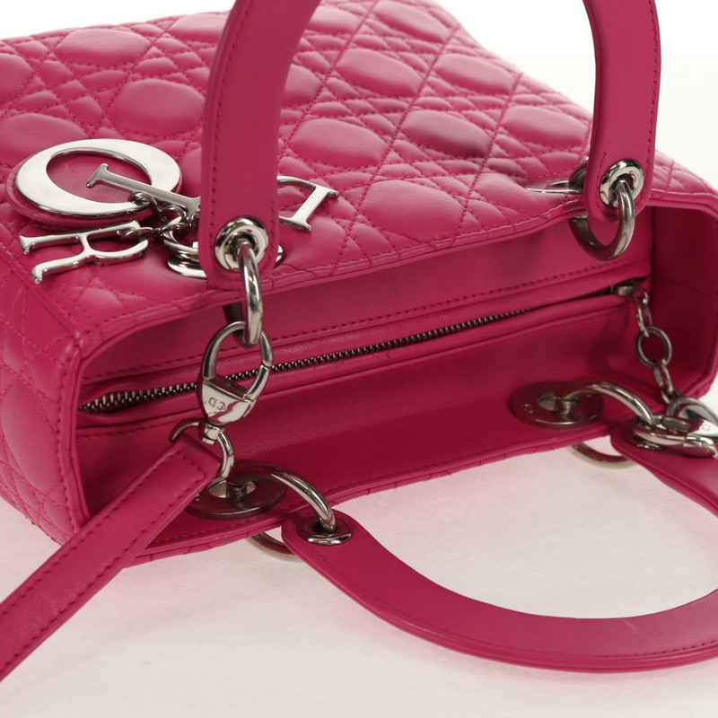 【日本直送】Christian Dior Canage Lady Dior 手提包 真皮 兩用 粉紅金配色 正品 154923SAM-5