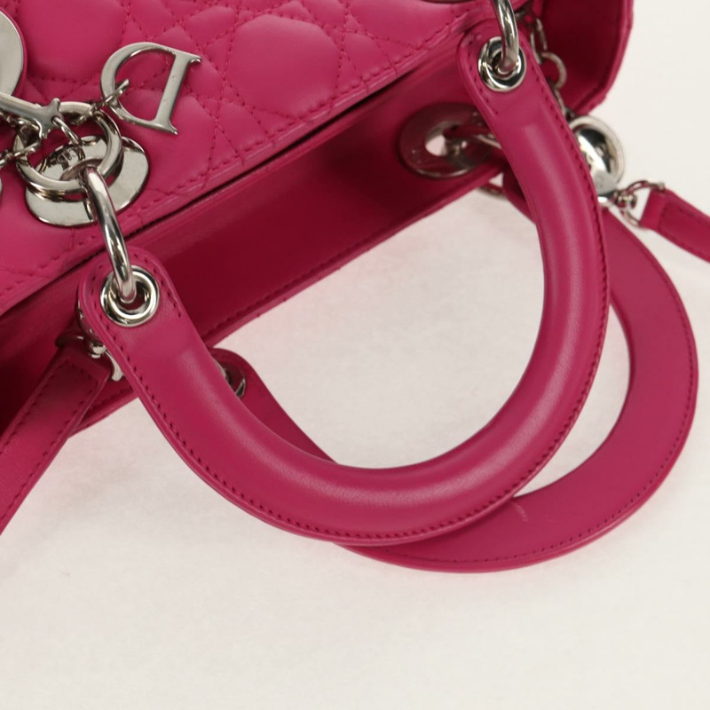 【日本直送】Christian Dior Canage Lady Dior 手提包 真皮 兩用 粉紅金配色 正品 154923SAM-6