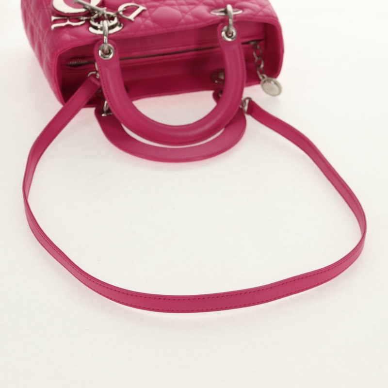 【日本直送】Christian Dior Canage Lady Dior 手提包 真皮 兩用 粉紅金配色 正品 154923SAM-8