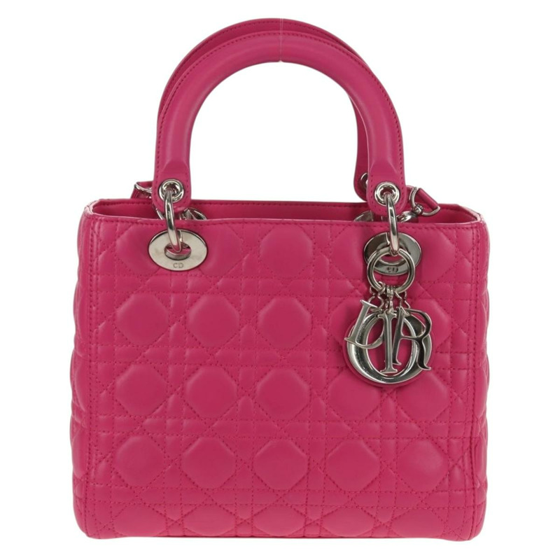 【日本直送】Christian Dior Canage Lady Dior 手提包 真皮 兩用 粉紅金配色 正品 154923SAM-12