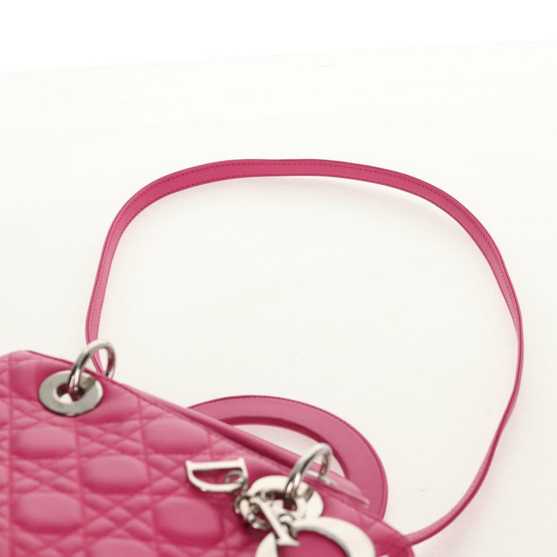 【日本直送】Christian Dior Canage Lady Dior 手提包 真皮 兩用 粉紅金配色 正品 154923SAM-14