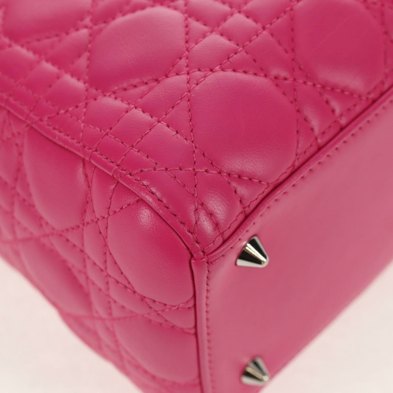 【日本直送】Christian Dior Canage Lady Dior 手提包 真皮 兩用 粉紅金配色 正品 154923SAM-15