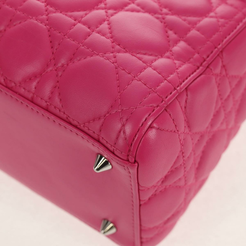 【日本直送】Christian Dior Canage Lady Dior 手提包 真皮 兩用 粉紅金配色 正品 154923SAM-16