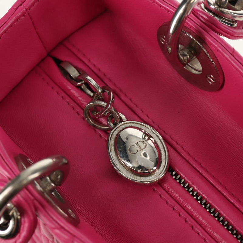 【日本直送】Christian Dior Canage Lady Dior 手提包 真皮 兩用 粉紅金配色 正品 154923SAM-20