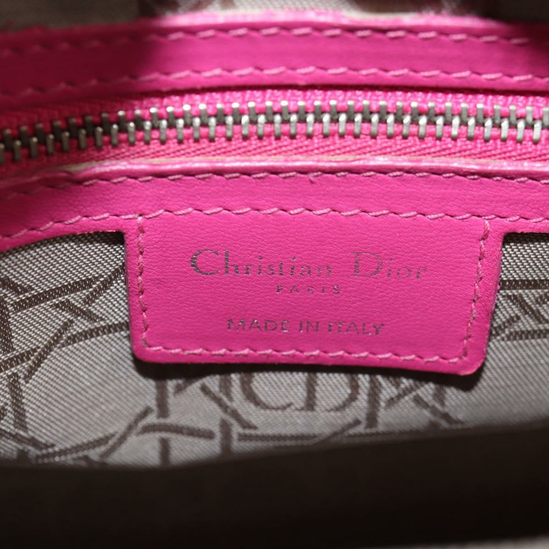 【日本直送】Christian Dior Canage Lady Dior 手提包 真皮 兩用 粉紅金配色 正品 154923SAM-21