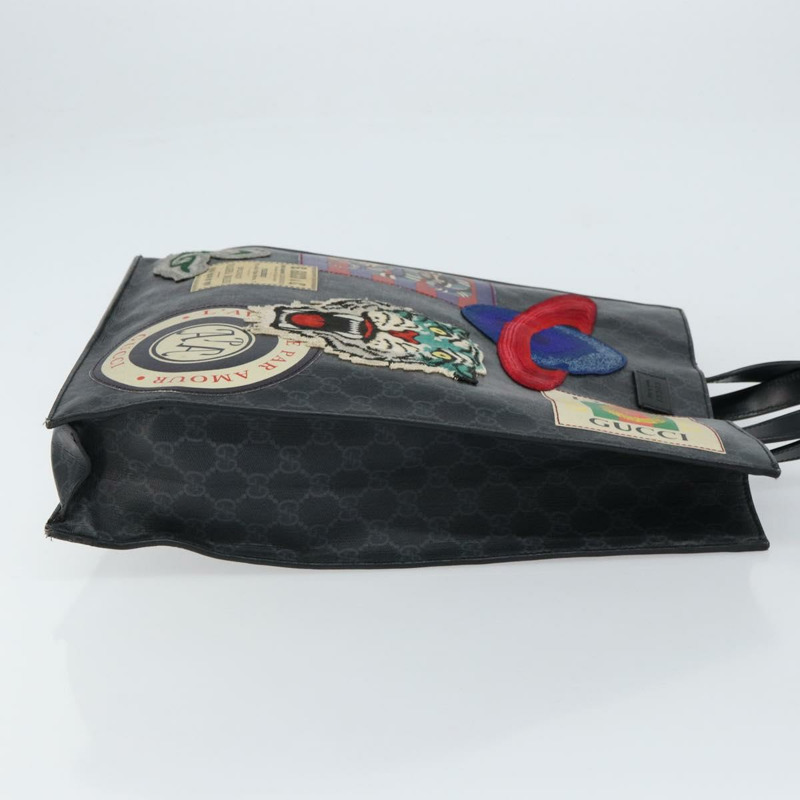 【日本直送】GUCCI GG Supreme Courier 手提包 PVC 黑銀 495559 正品 bs31418-2