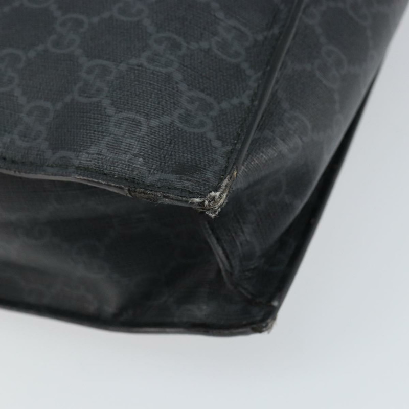 【日本直送】GUCCI GG Supreme Courier 手提包 PVC 黑銀 495559 正品 bs31418-15