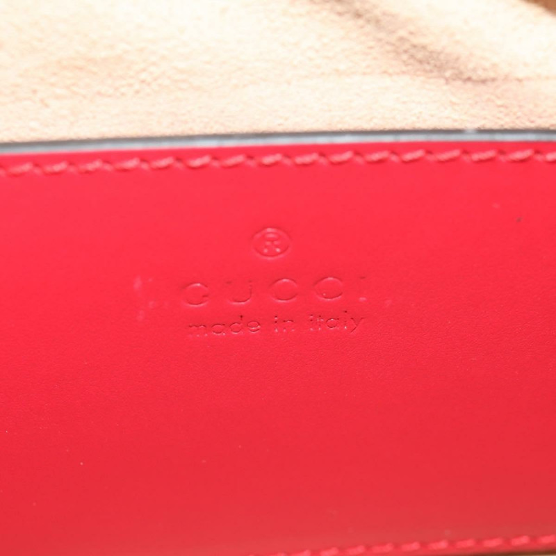 【日本直送】GUCCI GG Marmont 配件包 皮革 紅色 金色 739166 正品 ka600V-19