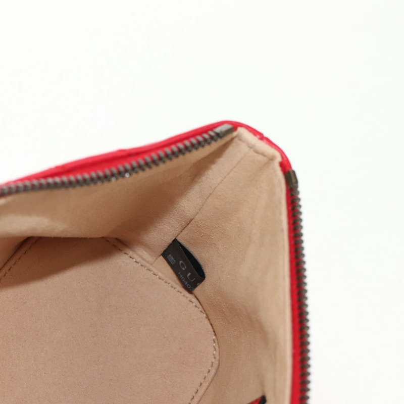 【日本直送】GUCCI GG Marmont 配件包 皮革 紅色 金色 739166 正品 ka600V-20