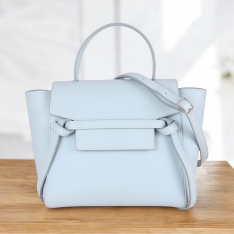 「JL精品代購」98新 Celine 藍鯰魚包Belt Nano