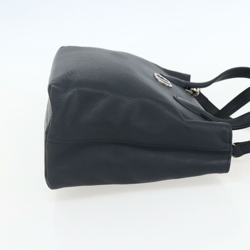 【日本直送】Christian Dior 手提包 皮革 兩用 海軍藍 銀色 正品 156185V-3