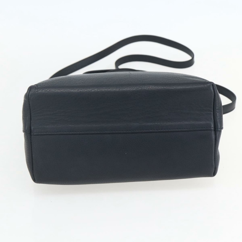 【日本直送】Christian Dior 手提包 皮革 兩用 海軍藍 銀色 正品 156185V-4