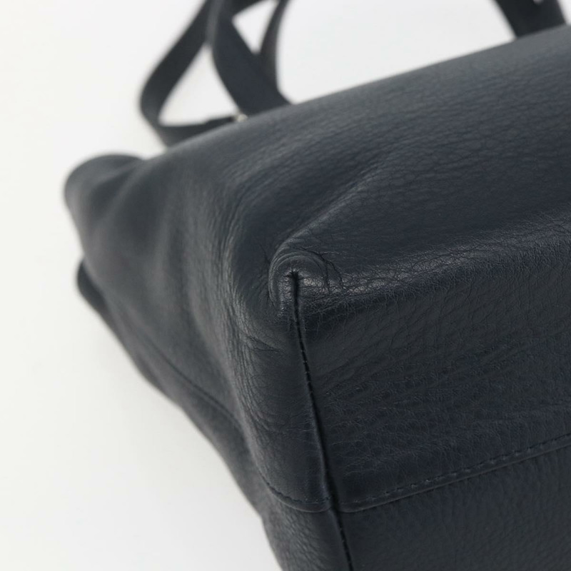 【日本直送】Christian Dior 手提包 皮革 兩用 海軍藍 銀色 正品 156185V-14