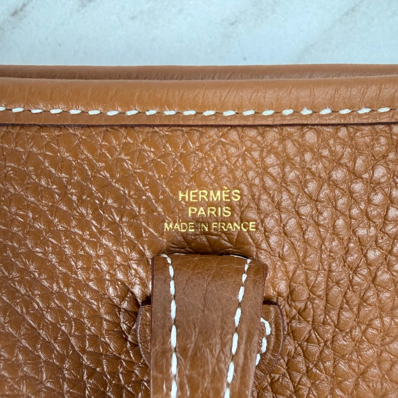 Hermes Mini Evelyne 16  Gold 金棕金釦-16