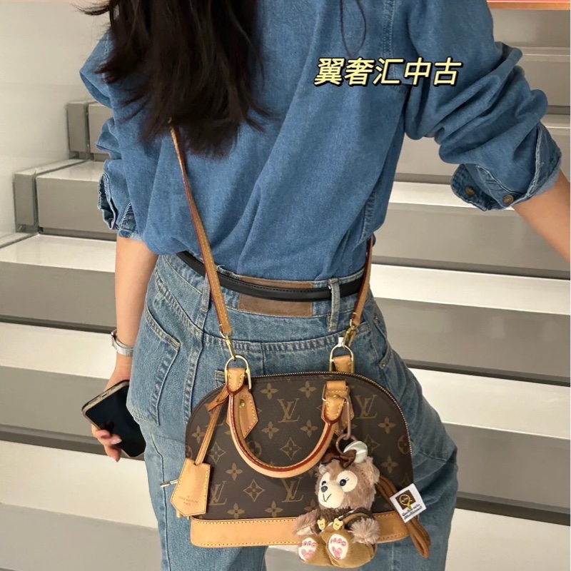 LV M53152 經典MONOGRAM ALMA BB 貝殼包 手提包 斜背包#晶片款#-3
