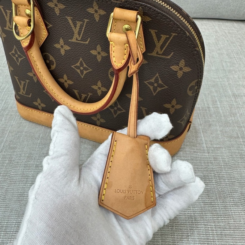 LV M53152 經典MONOGRAM ALMA BB 貝殼包 手提包 斜背包#晶片款#-18