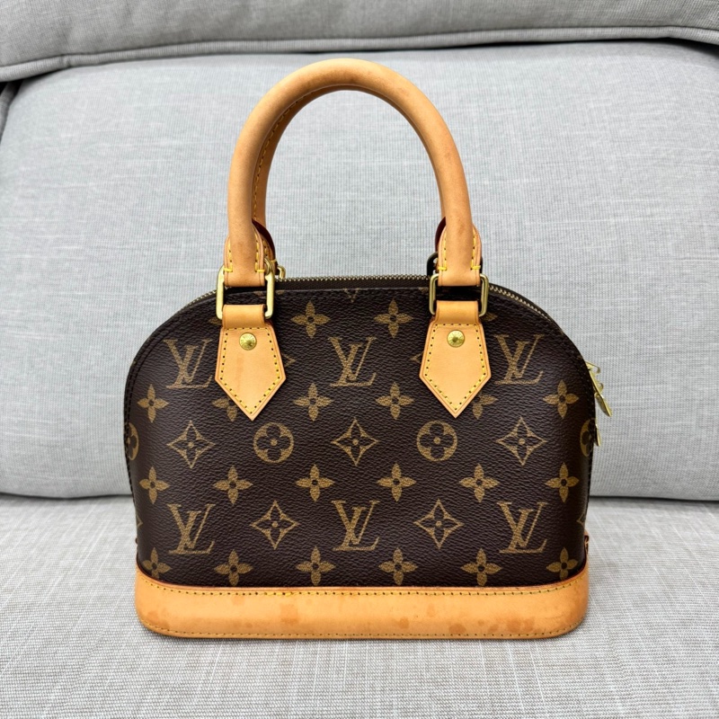 LV M53152 經典MONOGRAM ALMA BB 貝殼包 手提包 斜背包#晶片款#-29