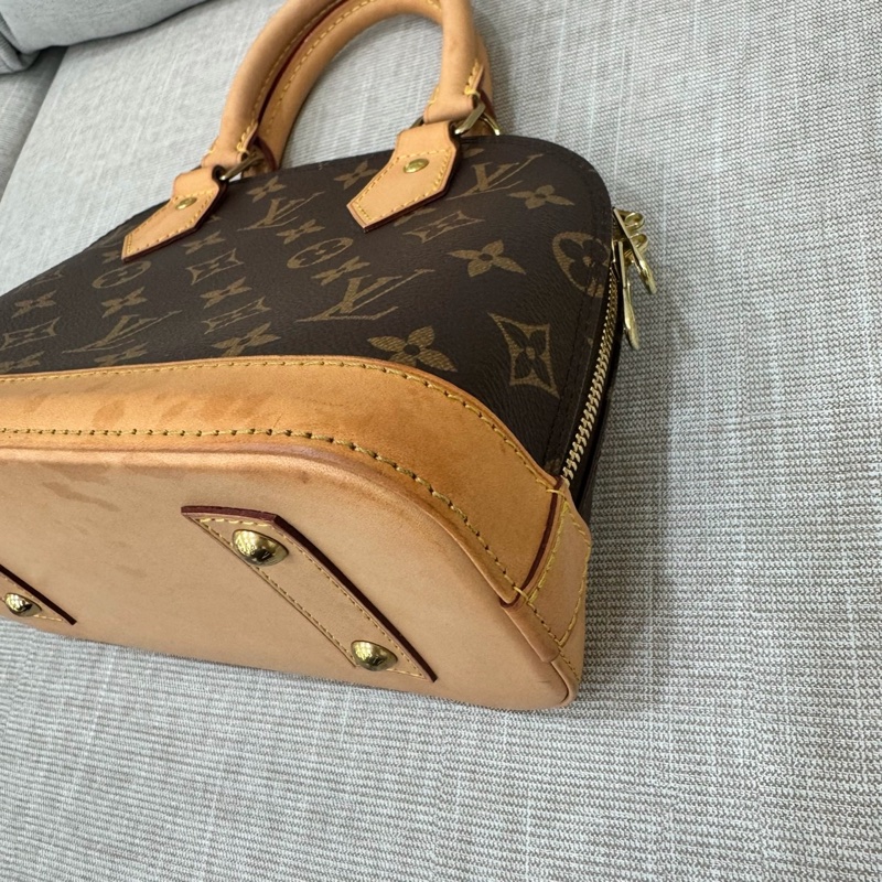 LV M53152 經典MONOGRAM ALMA BB 貝殼包 手提包 斜背包#晶片款#-31