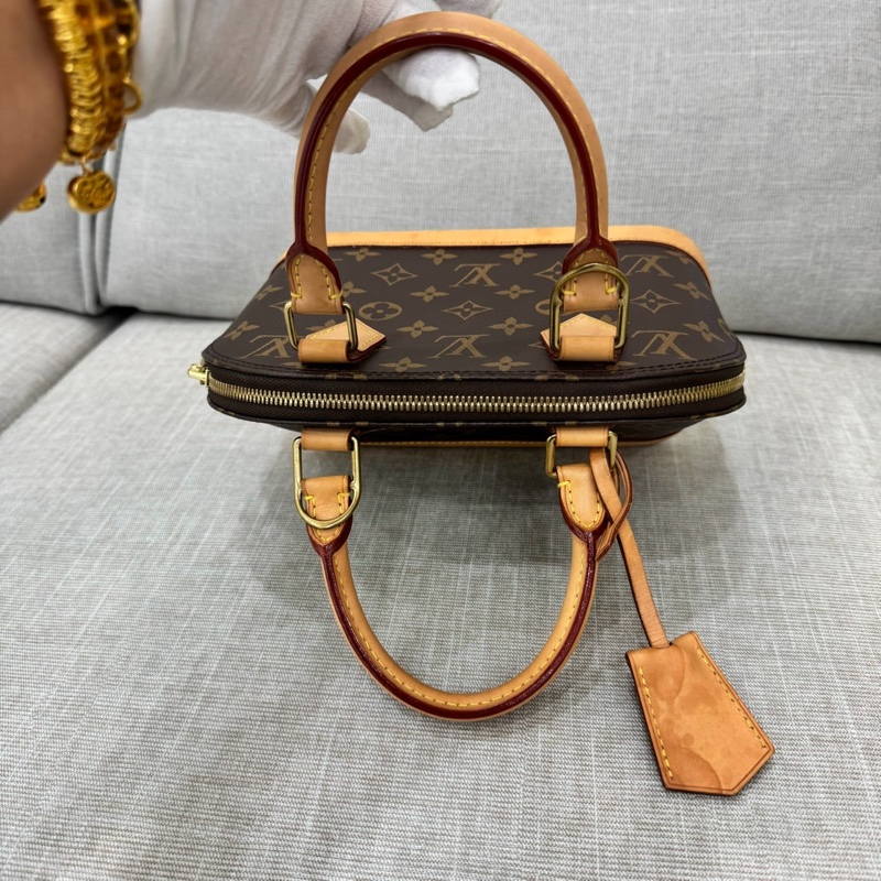 LV M53152 經典MONOGRAM ALMA BB 貝殼包 手提包 斜背包#晶片款#-36