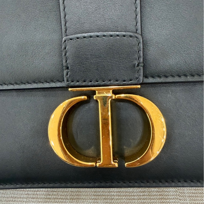 Dior 30 Montaigne 小型包 黑色金釦小牛皮-68