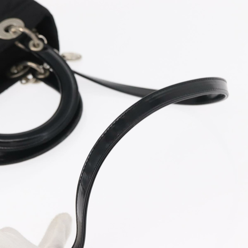 【日本直送】Christian Dior Lady Dior Canage 手提包 尼龍 2way 黑色 銀色 正品 ep12065-7