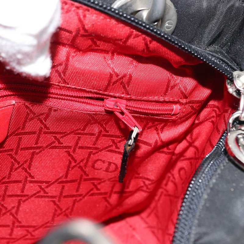 【日本直送】Christian Dior Lady Dior Canage 手提包 尼龍 2way 黑色 銀色 正品 ep12065-22