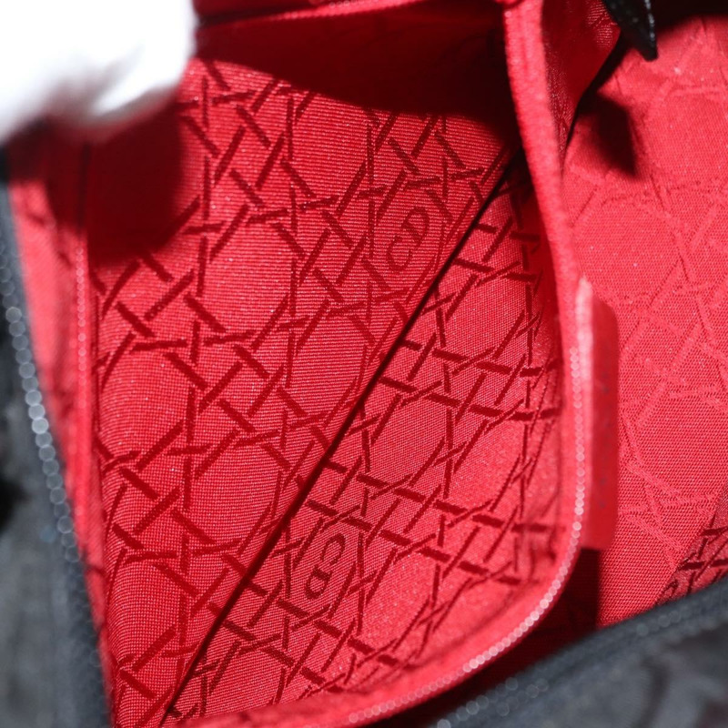 【日本直送】Christian Dior Lady Dior Canage 手提包 尼龍 2way 黑色 銀色 正品 ep12065-23