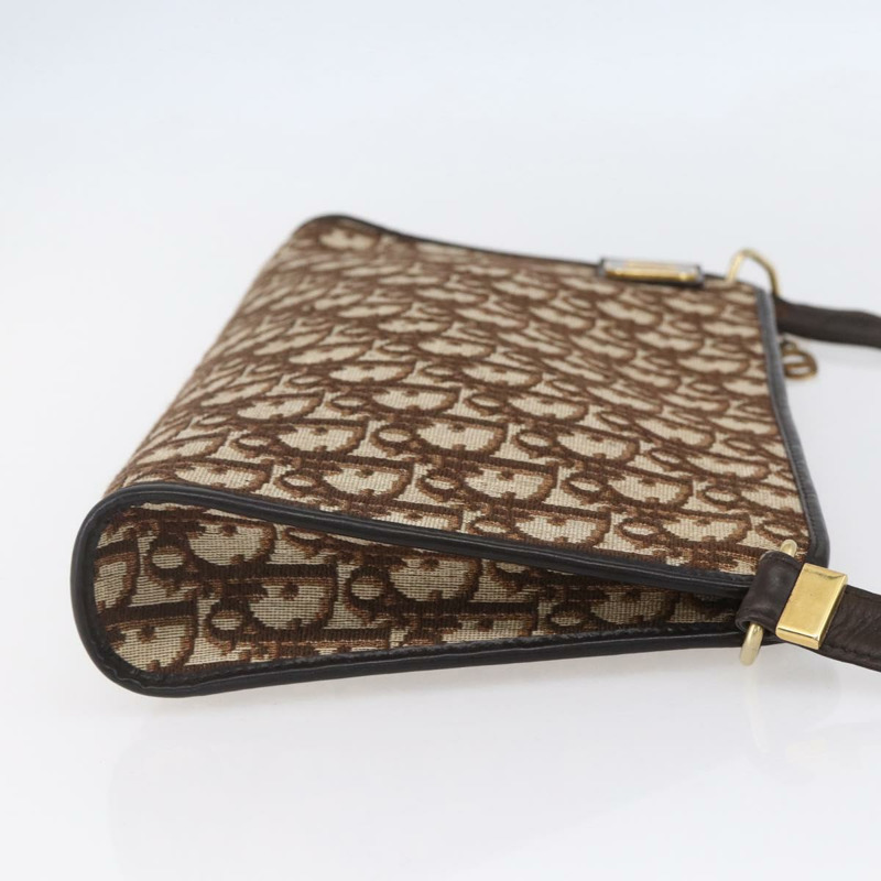 【日本直送】Christian Dior Trotter帆布肩背包 棕色金色 正品 154731-3