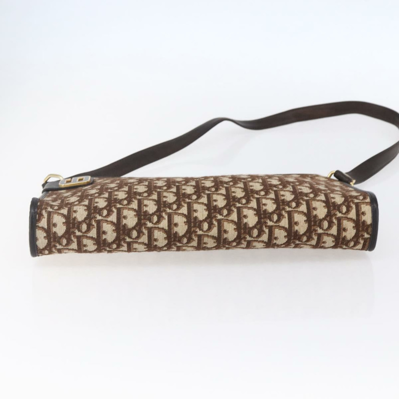 【日本直送】Christian Dior Trotter帆布肩背包 棕色金色 正品 154731-4