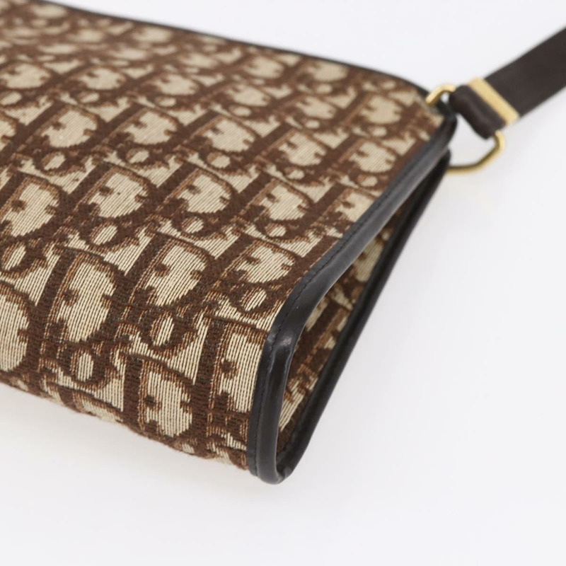 【日本直送】Christian Dior Trotter帆布肩背包 棕色金色 正品 154731-8