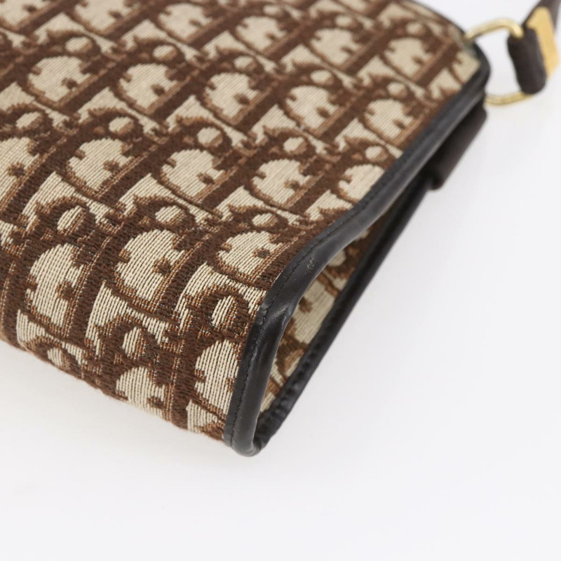 【日本直送】Christian Dior Trotter帆布肩背包 棕色金色 正品 154731-14