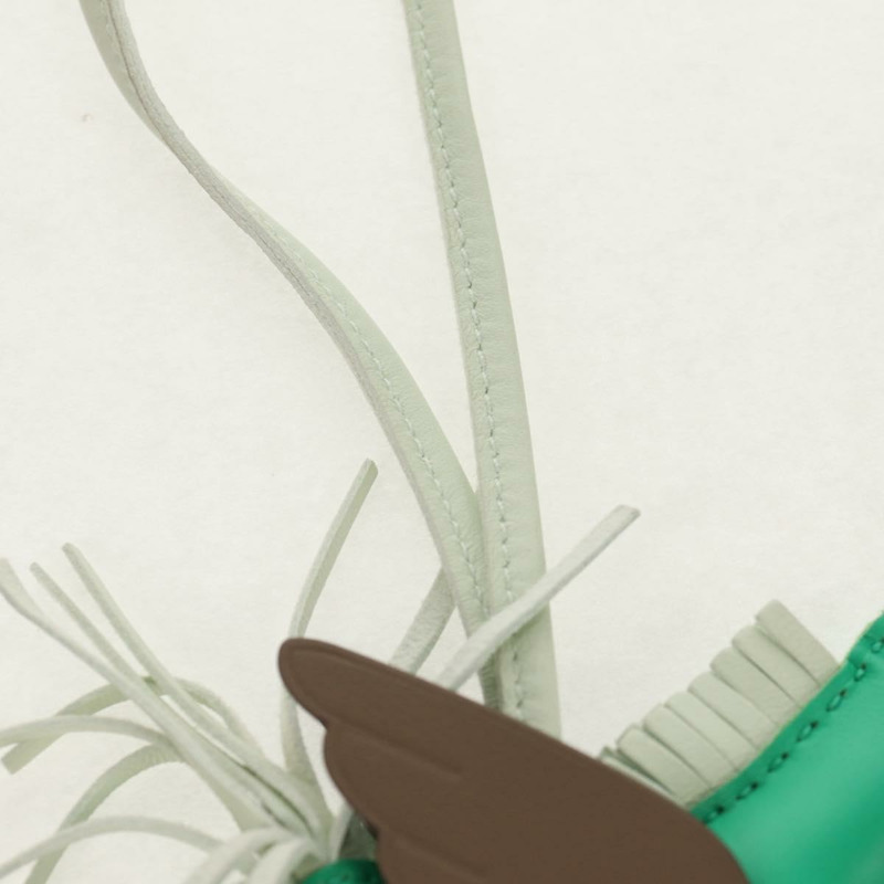 【日本直送】愛馬仕 Rodeo PM 吊飾,皮革材質,綠色/棕色,正品 BA8097M-5