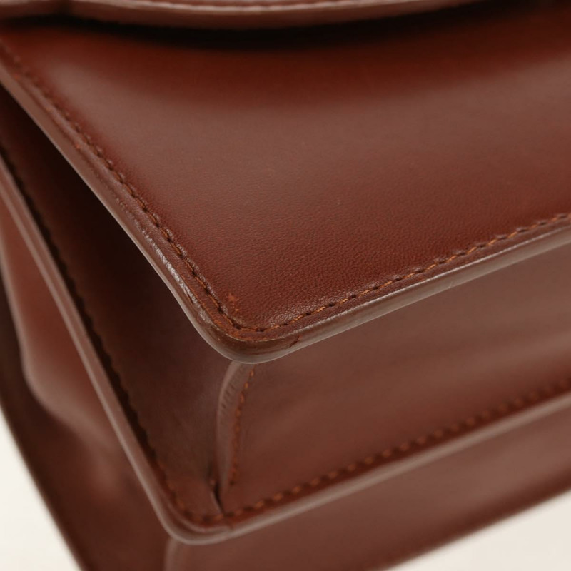 【日本直送】Christian Dior 鏈條肩背包 皮革 棕色 金色 正品 154079V-14