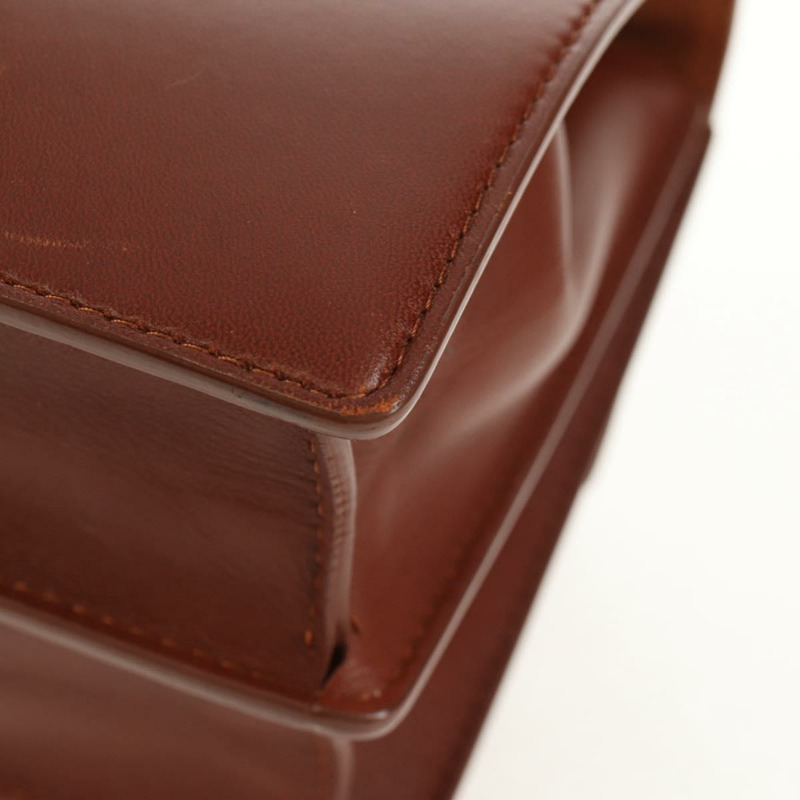 【日本直送】Christian Dior 鏈條肩背包 皮革 棕色 金色 正品 154079V-17