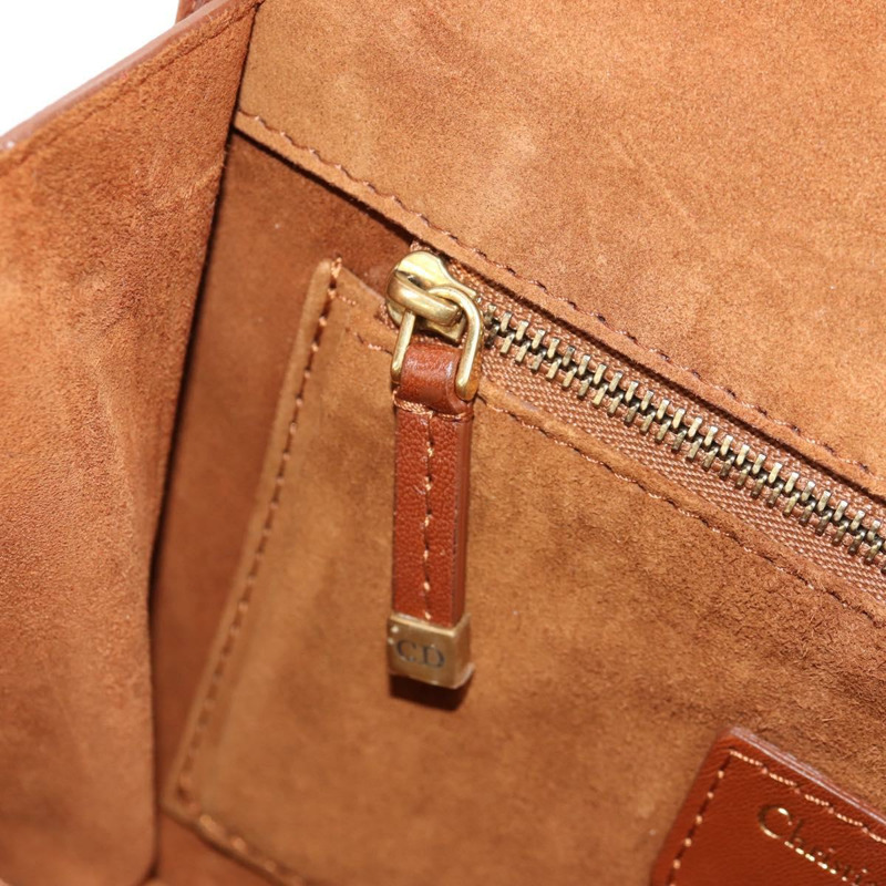 【日本直送】Christian Dior 鏈條肩背包 皮革 棕色 金色 正品 154079V-25