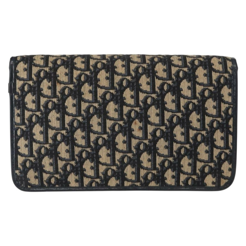 【日本直送】Christian Dior Trotter帆布鏈條單肩包 海軍藍 金色 正品 156501V-1