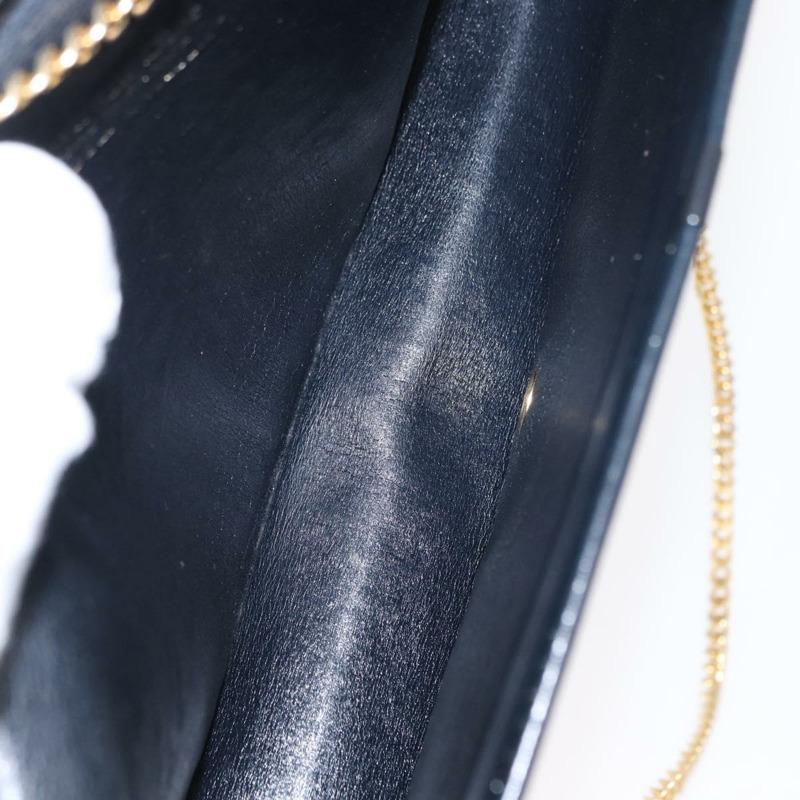 【日本直送】Christian Dior Trotter帆布鏈條單肩包 海軍藍 金色 正品 156501V-10