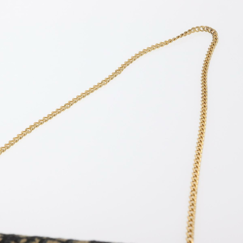 【日本直送】Christian Dior Trotter帆布鏈條單肩包 海軍藍 金色 正品 156501V-13