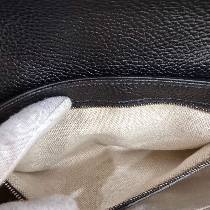 Gucci soho系列 牛皮浮雕雙G標誌 流蘇包 鏈條斜背包#全新包裝未拆-24