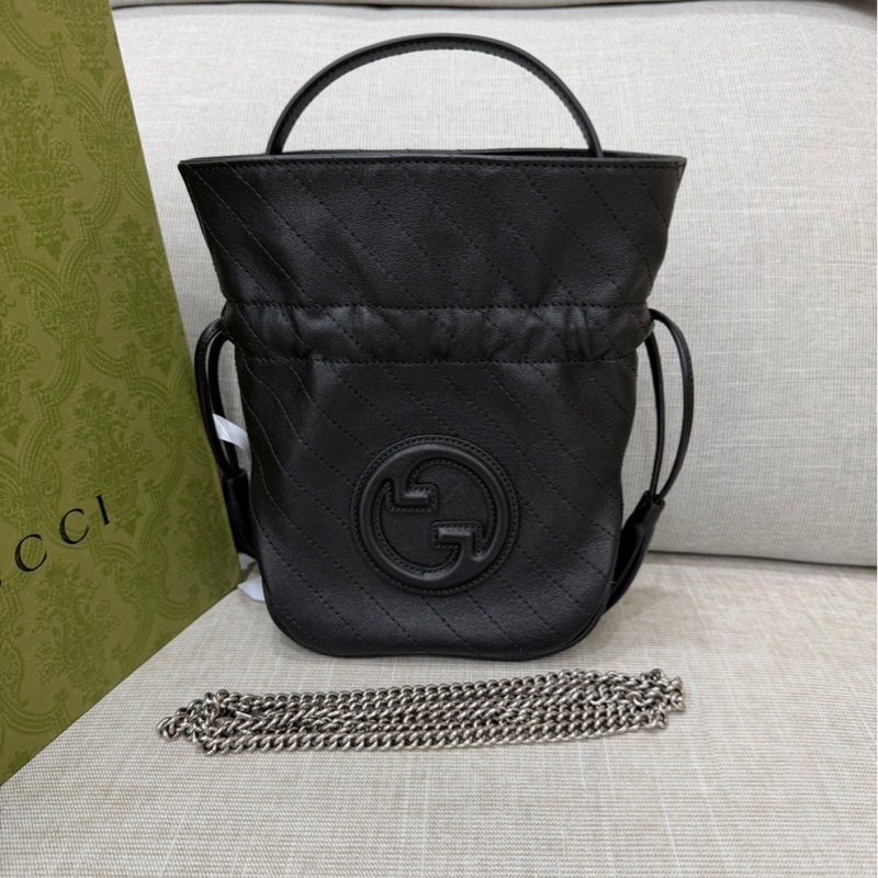 GUCCI 黑色甜酷小福袋包 手提包 斜背包 黑色-0