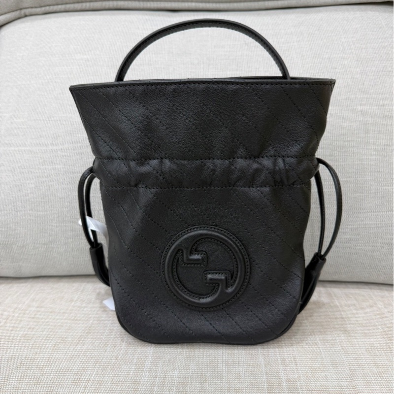 GUCCI 黑色甜酷小福袋包 手提包 斜背包 黑色-6