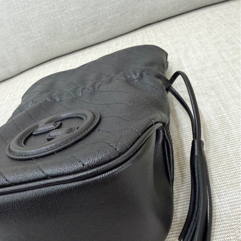GUCCI 黑色甜酷小福袋包 手提包 斜背包 黑色-10