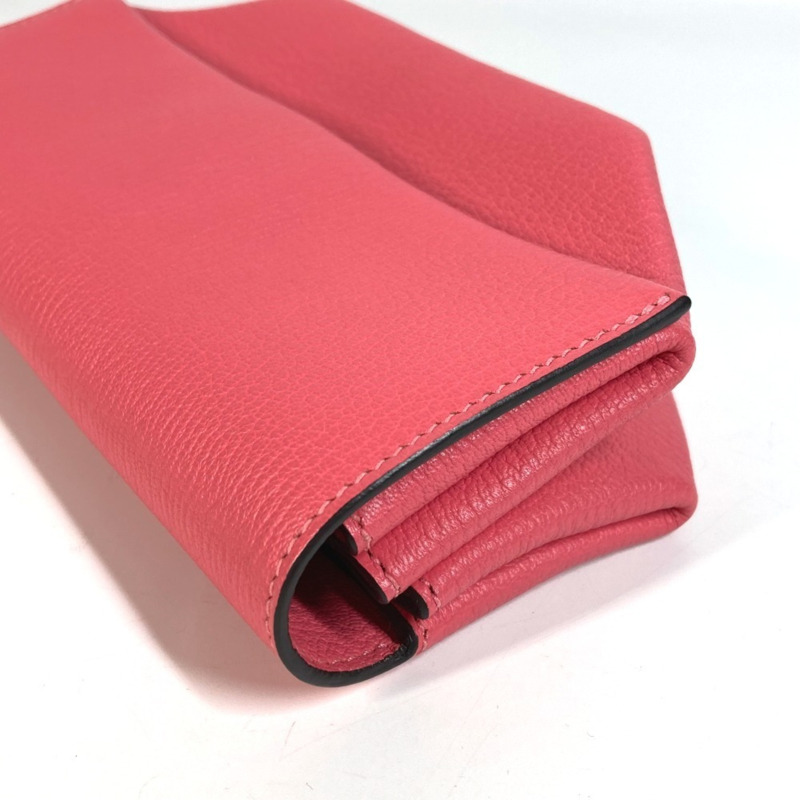 愛馬仕 Opry 女士山羊皮翻蓋手拿包，玫瑰杜鵑粉紅色-2