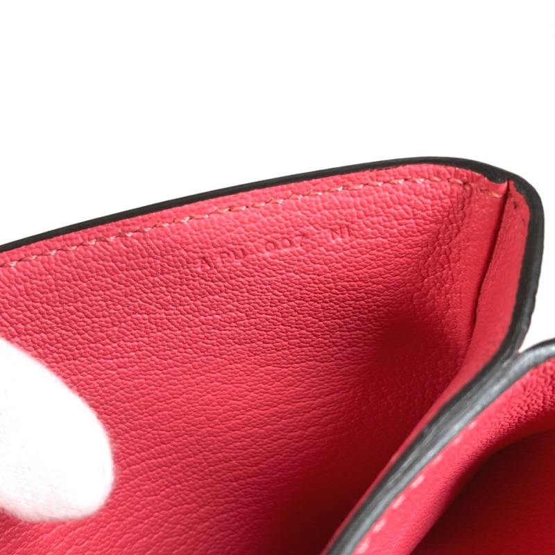 愛馬仕 Opry 女士山羊皮翻蓋手拿包，玫瑰杜鵑粉紅色-11