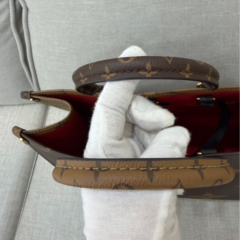 LV M45321經典ONTHEGO MM Monogram Reverse帆布手提包 肩背包 購物包-26